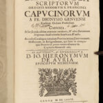 1691 Dionigi on Franciscan Order Monks Capuchin Monastics Geneva Scriptorum RARE