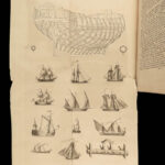 1769 MARINE Dictionary 1ed Falconer Military Ships Navigation Engravings NAVY