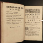 1692 Plays of Pierre Corneille French Theatre Le Cid Nicomede Drama 5v SET Paris