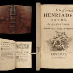 1737 La Henriade by VOLTAIRE Henry IV France Cocchi Rinuccini Florence Paris