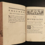 1737 La Henriade by VOLTAIRE Henry IV France Cocchi Rinuccini Florence Paris