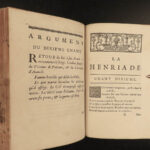 1737 La Henriade by VOLTAIRE Henry IV France Cocchi Rinuccini Florence Paris