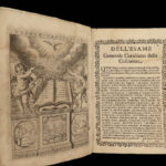 1667 Spanish Saint Ignatius Loyola Illustrated Angels Demons Bible ART Italian