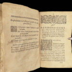 1625 Huguenot 1ed Pierre du Moulin Knowledge of God French Bible Devotional 2in1