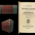 1829 Napoleon Bonaparte 1ed Memoirs by Bourrienne French Revolution 10v SET