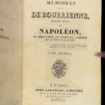 1829 Napoleon Bonaparte 1ed Memoirs by Bourrienne French Revolution 10v SET