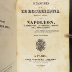 1829 Napoleon Bonaparte 1ed Memoirs by Bourrienne French Revolution 10v SET