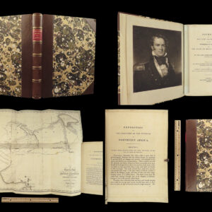 1829 AFRICA Voyages Slavery 1ed Clapperton Journal Slaves Mungo Park HUGE MAP