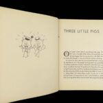 1933 Walt DISNEY 1ed Three Little Pigs Children’s Fable Big Bad Wolf Illustrated