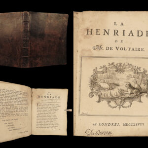 1728 La Henriade by Voltaire French Lit Henry IV Dedication to Queen Caroline