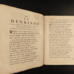 1728 La Henriade by Voltaire French Lit Henry IV Dedication to Queen Caroline