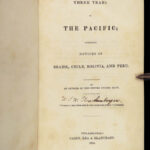 1834 AUTHOR SIGNED 1st/1st Three Years in Pacific US NAVY Voyages SOUTH AMERICA