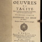 1681 TACITUS Annals Histories Roman Empire Nero Caligula Rome French Ablancourt