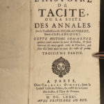1681 TACITUS Annals Histories Roman Empire Nero Caligula Rome French Ablancourt