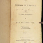 1804 Thomas Jefferson 1ed Burk History of VIRGINIA Colonial America Columbus 2v