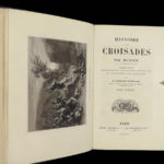 1862 History of CRUSADES Michaud Holy Wars Jerusalem MAP 4v SET Knights Templar