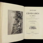 1862 History of CRUSADES Michaud Holy Wars Jerusalem MAP 4v SET Knights Templar