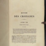 1862 History of CRUSADES Michaud Holy Wars Jerusalem MAP 4v SET Knights Templar