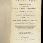1838 SALEM Witch Trials Connecticut Blue Laws 1650 New Haven Quakers Witchcraft