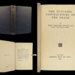 1920 ECONOMICS 1st ed KEYNES Consequences of Peace Versailles Conference Germany