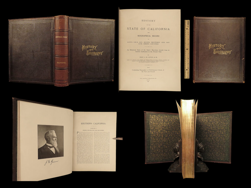 1903 history of california 1ed mexico fresno los angeles portraits guinn rare | j. M. Guinn’s “<em>history of the state of california</em>” is a rare, early 20<sup>th</sup>-century history of california focusing primarily on the discovery and founding of the state as well as spanish, aboriginal, and mexican influences. Guinn includes biographical sketches of many of the founding figures in california history – those gold hunters and businessmen, politicians and officials, farmers and ranchers, and many others.