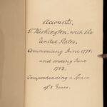 1833 George Washington 1ed Accounts of Revolutionary War Expenses Americana RARE