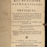 1778 Mathematics & Physics Ozanam Recreations Magic Navigation Optics Science 4v