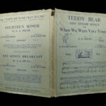 1926 Winnie the Pooh 1st Teddy Bear Songs When We Were Young Milne Illustrated