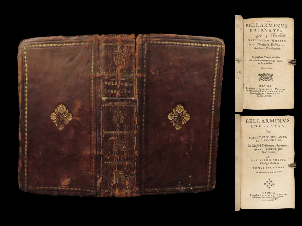 1629 puritan william ames john calvin calvinism vs jesuit cardinal bellarmine | william ames was an early 17<sup>th</sup>-century english puritan who is primarily known for fueling the controversies between calvinist and arminians. As a calvinist himself, ames published numerous pro-calvinist works including his “<em>bellarminus enervates”</em>. This work was a collection of arguments made by ames against jesuit cardinal robert bellarmine.