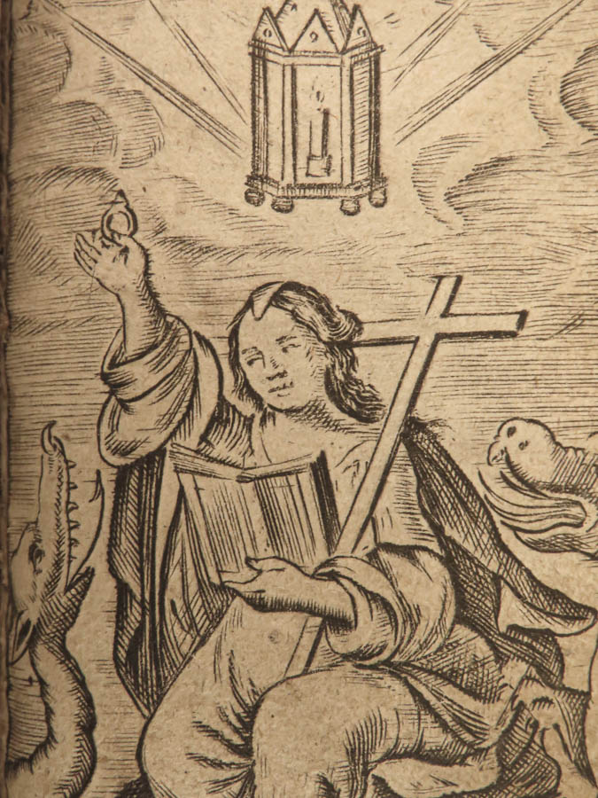 1663 Luneberg German Bible Illustrated Catechism 56 Woodcut Scenes FINE  BINDING