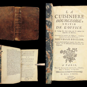 1777 Cookbook MENON French Cuisine Cooking for Women Wine Liquor Food Recipes