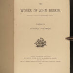 1872 EXQUISITE Complete Works John Ruskin SIGNED Philosophy Architecture ART 22v