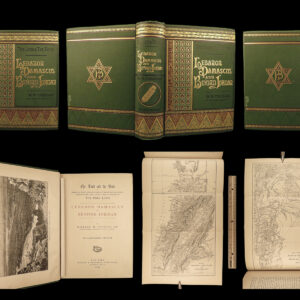 1886 ISRAEL 1ed Lebanon Damascus Jordan Jerusalem Syria PALESTINE Holy Land MAPS