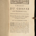 1681 Compass RARE Mathematics 1ed Henrion Geometry Proportion Sector Illustrated