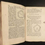 1681 Compass RARE Mathematics 1ed Henrion Geometry Proportion Sector Illustrated