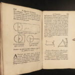 1681 Compass RARE Mathematics 1ed Henrion Geometry Proportion Sector Illustrated
