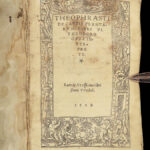 1529 GREEK Theophrastus BOTANY Philosophy Metaphysics Causes of PLANTS Botanical