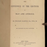 1873 Charles DARWIN 1ed Expression of Emotions in Man & Animal EVOLUTION Science