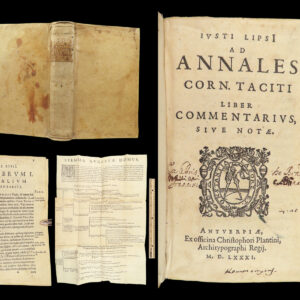 1581 TACITUS Annals Histories Roman Empire Nero ROME Lipsius FAMED Plantin Press