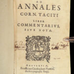 1581 TACITUS Annals Histories Roman Empire Nero ROME Lipsius FAMED Plantin Press