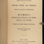 1853 Alcohol 1ed Manufacture of Liquor Wine Cordials Beer Mixology Bitters Syrup