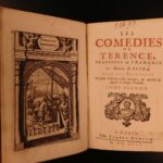 1699 Life & Comedies of TERENCE Greek Roman Plays Theatre French Latin Dacier 3v