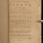 1785 Colonial America Revolution 1ed Belknap Election Sermon in New Hampshire