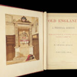 1860 BEAUTIFUL Old England Knight Britain Cathedrals ART Stonehenge 2v FOLIOS