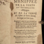 1593 WARS of Religion Menippean Satire Catholic LEAGUE Spain France Huguenot