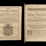 1648 RARE Oliver CROMWELL King Charles II Resolution English Civil War Royalists