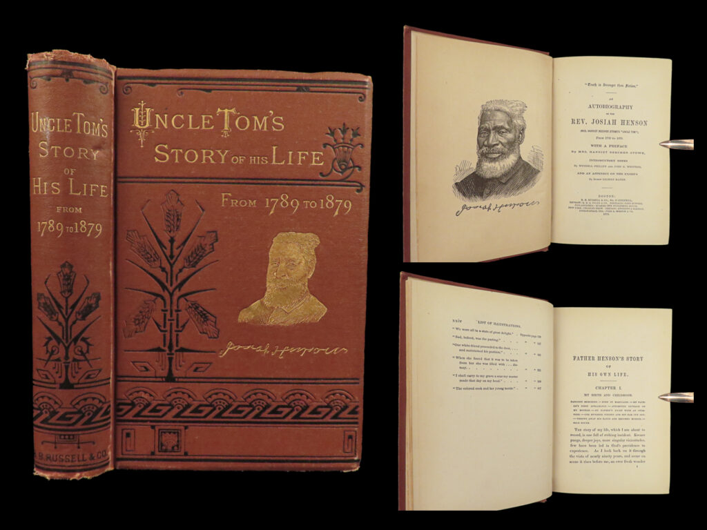1879 uncle tom autobiography rev. Josiah henson harriet beecher stowe slavery | “<em>truth is stranger than fiction</em>” is the autobiography of rev. Josiah henson, an escaped slave and minister who inspired the character of uncle tom in harriet beecher stowe's iconic novel “<em>uncle tom's cabin</em>. ” henson recounts his experiences of slavery, his escape to canada, and his efforts to help other fugitive slaves. The book includes a preface by stowe herself, along with notes from notable abolitionists wendell phillips and john g. Whittier, and an appendix by bishop gilbert haven on the exodus movement. This work not only sheds light on henson’s life and the injustices of slavery but also on his contributions to the abolitionist movement and the betterment of african-americans post-emancipation. Covering the period from 1789 to 1879, this rare edition is enhanced by 16 full-page engravings.