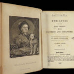 1831 ART Lives of Painters Sculptors Hogarth Blake Flaxman Bacon Illustrated 5v