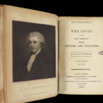 1831 ART Lives of Painters Sculptors Hogarth Blake Flaxman Bacon Illustrated 5v