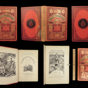 1889 Jules VERNE 1ed Family Without a Name Canada Rebellion Voyage Hetzel BEAUTY